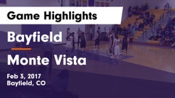 Bayfield  vs Monte Vista  Game Highlights - Feb 3, 2017