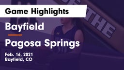 Bayfield  vs Pagosa Springs  Game Highlights - Feb. 16, 2021