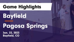 Bayfield  vs Pagosa Springs  Game Highlights - Jan. 22, 2023