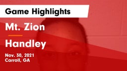 Mt. Zion  vs Handley  Game Highlights - Nov. 30, 2021