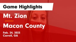 Mt. Zion  vs Macon County  Game Highlights - Feb. 24, 2023
