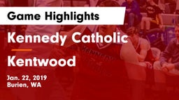 Kennedy Catholic  vs Kentwood  Game Highlights - Jan. 22, 2019