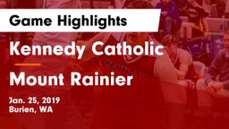 Kennedy Catholic  vs Mount Rainier  Game Highlights - Jan. 25, 2019