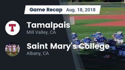 Recap: Tamalpais  vs. Saint Mary's College  2018