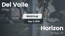 Matchup: Del Valle High vs. Horizon  2016