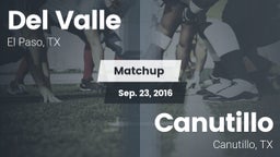Matchup: Del Valle High vs. Canutillo  2016