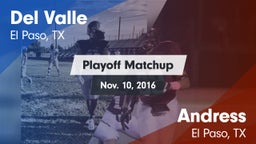 Matchup: Del Valle High vs. Andress  2016