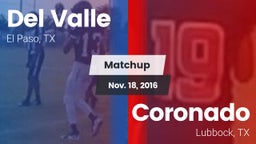 Matchup: Del Valle High vs. Coronado  2016