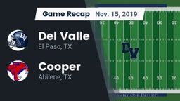 Recap: Del Valle  vs. Cooper  2019