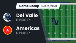 Recap: Del Valle  vs. Americas  2020