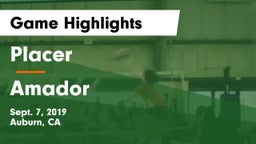 Placer  vs Amador  Game Highlights - Sept. 7, 2019