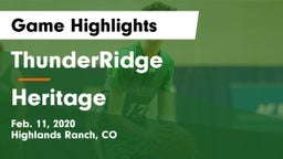 ThunderRidge  vs Heritage  Game Highlights - Feb. 11, 2020