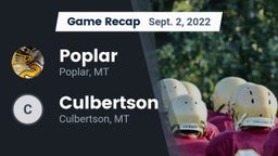 Recap: Poplar  vs. Culbertson  2022