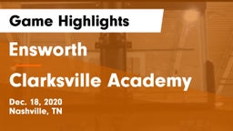 Ensworth  vs Clarksville Academy Game Highlights - Dec. 18, 2020