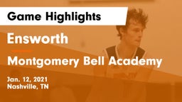 Ensworth  vs Montgomery Bell Academy Game Highlights - Jan. 12, 2021