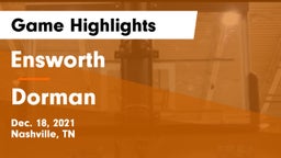 Ensworth  vs Dorman  Game Highlights - Dec. 18, 2021