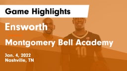 Ensworth  vs Montgomery Bell Academy Game Highlights - Jan. 4, 2022