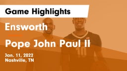 Ensworth  vs Pope John Paul II  Game Highlights - Jan. 11, 2022