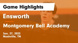 Ensworth  vs Montgomery Bell Academy Game Highlights - Jan. 27, 2023
