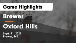 Brewer  vs Oxford Hills  Game Highlights - Sept. 21, 2023