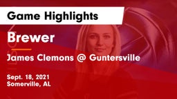 Brewer  vs James Clemons @ Guntersville Game Highlights - Sept. 18, 2021