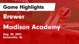 Brewer  vs Madison Academy  Game Highlights - Aug. 20, 2022