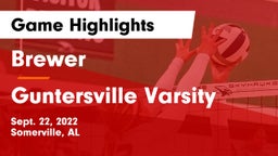Brewer  vs Guntersville Varsity Game Highlights - Sept. 22, 2022