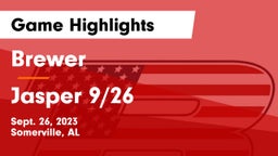 Brewer  vs Jasper 9/26 Game Highlights - Sept. 26, 2023