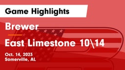 Brewer  vs East Limestone 10\14 Game Highlights - Oct. 14, 2023