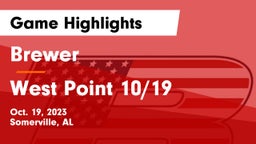 Brewer  vs West Point 10/19 Game Highlights - Oct. 19, 2023