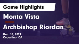 Monta Vista  vs Archbishop Riordan  Game Highlights - Dec. 18, 2021