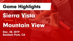 Sierra Vista  vs Mountain View  Game Highlights - Dec. 28, 2019