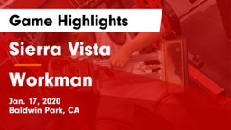 Sierra Vista  vs Workman Game Highlights - Jan. 17, 2020