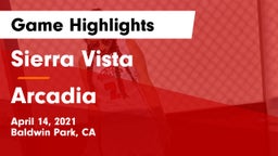 Sierra Vista  vs Arcadia  Game Highlights - April 14, 2021