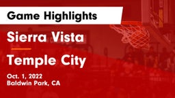 Sierra Vista  vs Temple City Game Highlights - Oct. 1, 2022