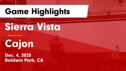 Sierra Vista  vs Cajon  Game Highlights - Dec. 4, 2023