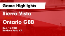 Sierra Vista  vs Ontario  GBB Game Highlights - Dec. 13, 2023
