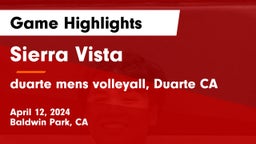 Sierra Vista  vs duarte  mens volleyall, Duarte CA Game Highlights - April 12, 2024