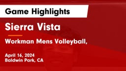 Sierra Vista  vs Workman  Mens Volleyball,  Game Highlights - April 16, 2024