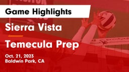 Sierra Vista  vs Temecula Prep  Game Highlights - Oct. 21, 2023
