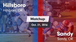 Matchup: Hillsboro High vs. Sandy  2016