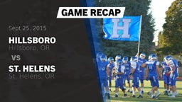 Recap: Hillsboro  vs. St. Helens  2015