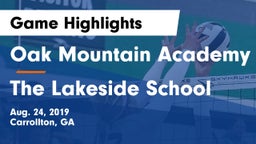 Oak Mountain Academy vs The Lakeside School Game Highlights - Aug. 24, 2019