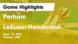 Perham  vs LeSueur-Henderson  Game Highlights - Sept. 10, 2022