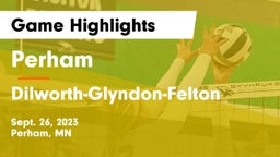 Perham  vs Dilworth-Glyndon-Felton  Game Highlights - Sept. 26, 2023