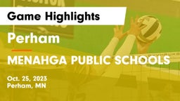 Perham  vs MENAHGA PUBLIC SCHOOLS Game Highlights - Oct. 25, 2023