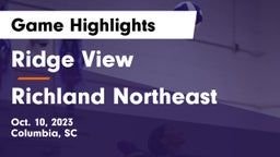 Ridge View  vs Richland Northeast  Game Highlights - Oct. 10, 2023