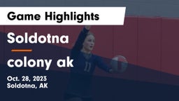 Soldotna  vs colony  ak Game Highlights - Oct. 28, 2023