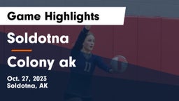 Soldotna  vs Colony  ak Game Highlights - Oct. 27, 2023