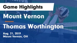 Mount Vernon  vs Thomas Worthington  Game Highlights - Aug. 21, 2019